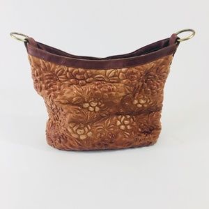 Anabaglish Cari Quilted Shoulder Bag Brown Leather